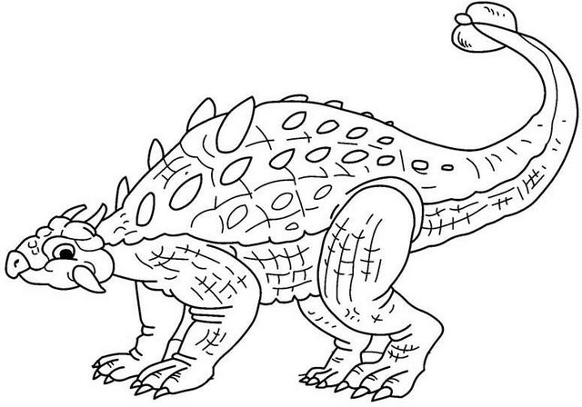 fun ankylosaurus coloring page