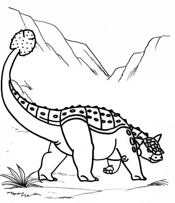 great ankylosaurus coloring page