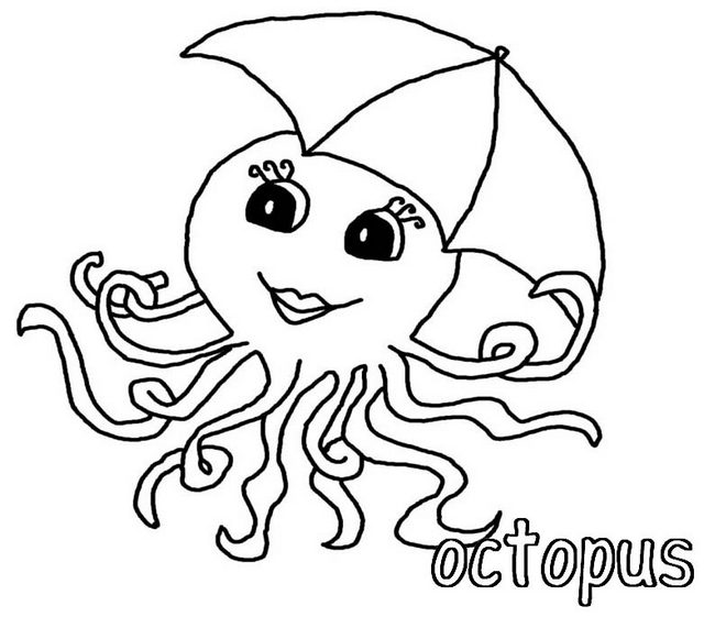 Fun Octopus Coloring Page