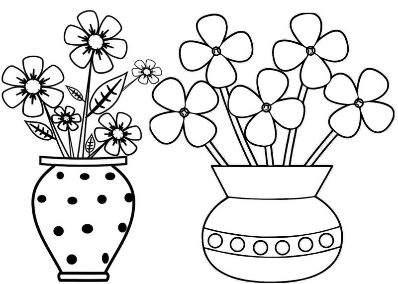 New classical handmade pottery jar flower vase coloring page