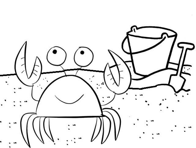 awesome crab coloring page online