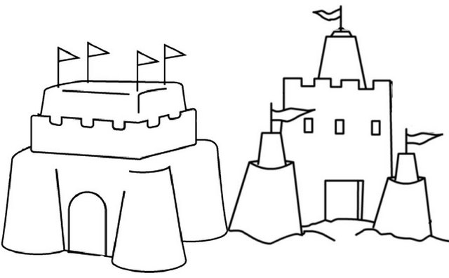 Printable Sandcastle Template