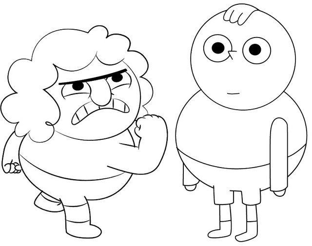 Belson and Percy from Clarence Coloring Page