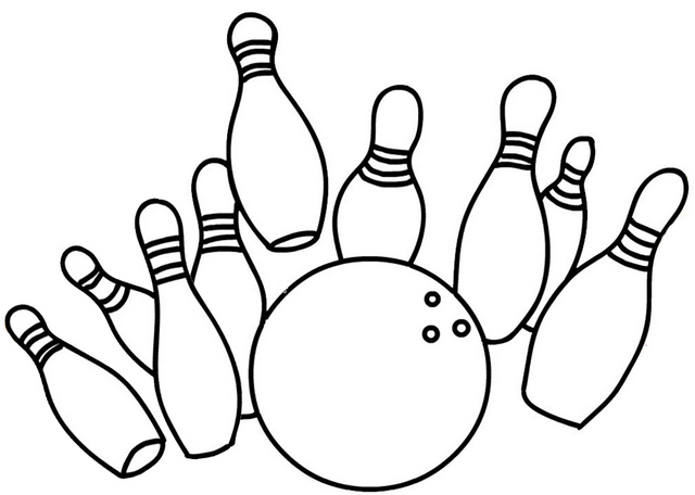 Best Bowling Coloring Page for Kids