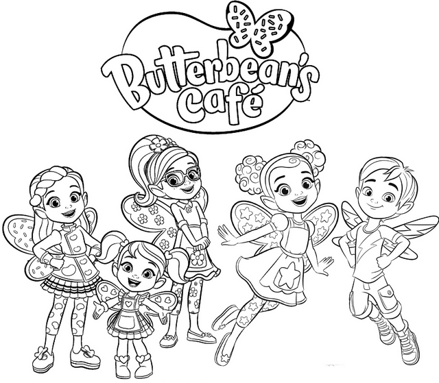 Best Butterbeans Cafe Coloring Page for Little Girls
