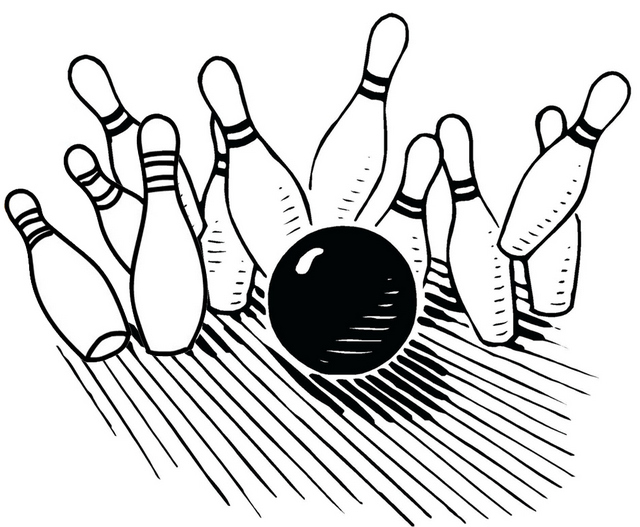 Bowling Skittle Alley Coloring Page