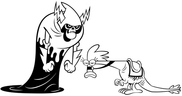 Lord Hater and Sylvia from Wander Over Yonder Coloring Pages