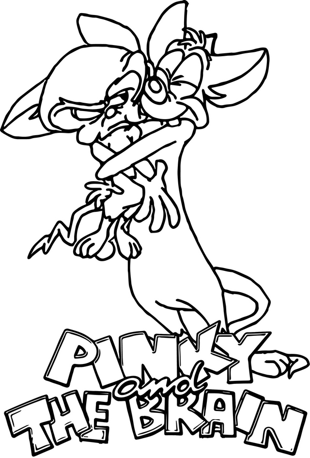 Pinky and the Brain Hugging Coloring Page