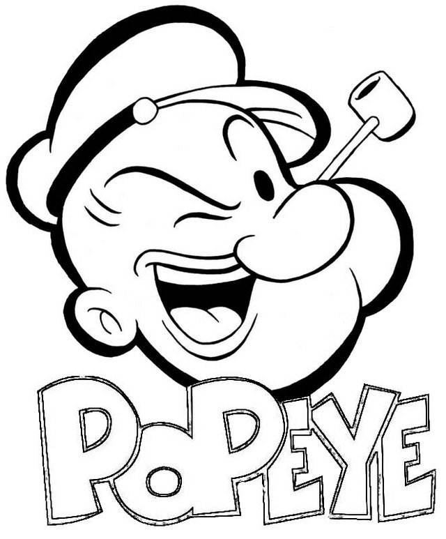 Popeye Cartoon Coloring Page