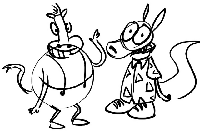 Rocko and Heffer Wolfe rockos modern life coloring pages