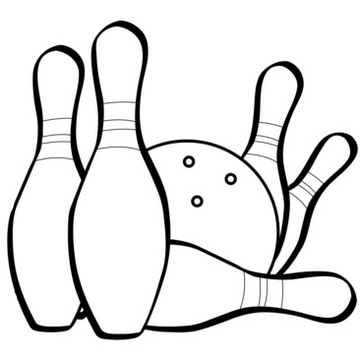 Top Ten Pin Bowling Coloring Page
