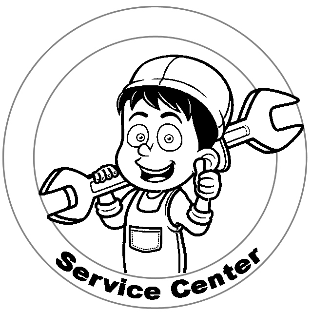 service center mechanic logo