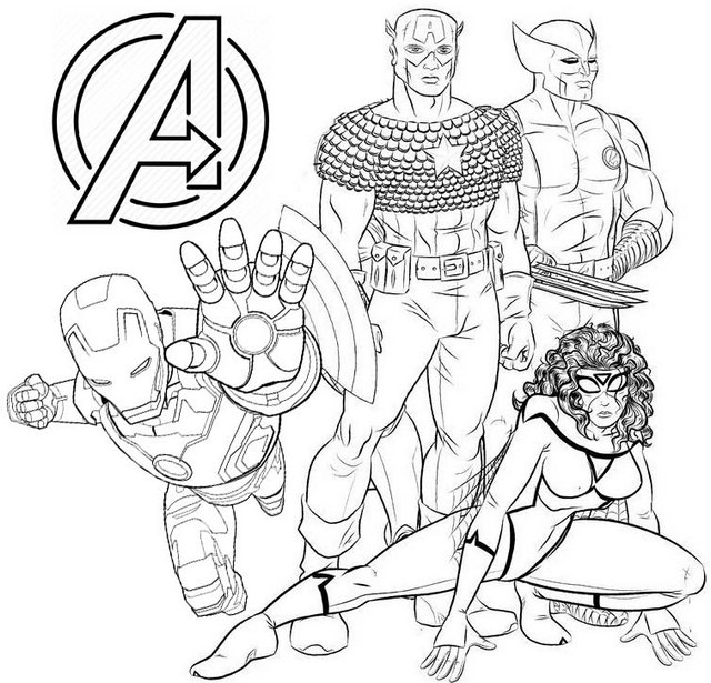 Avengers Endgame Coloring Page
