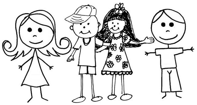 Friend Cartoon Coloring Page