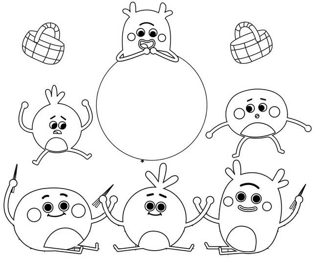 Funny and Cute The Bumble Nums Coloring Page