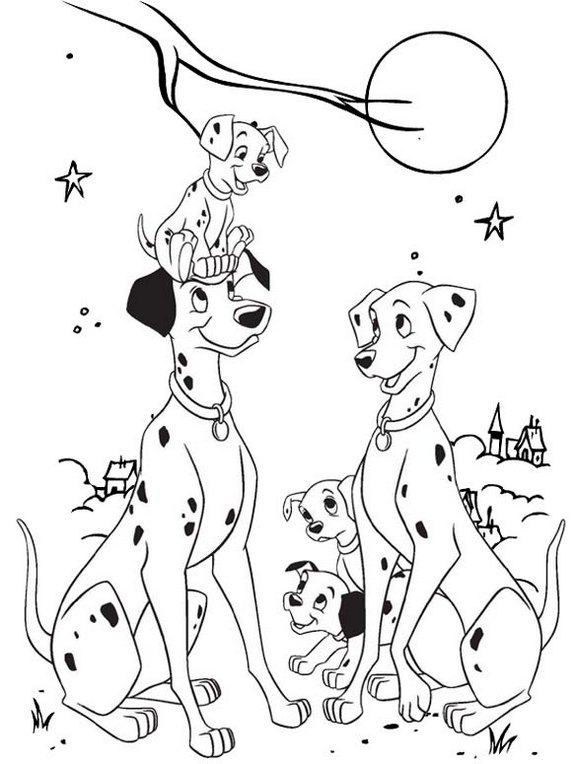 Happy Dalmatians Coloring Page 101