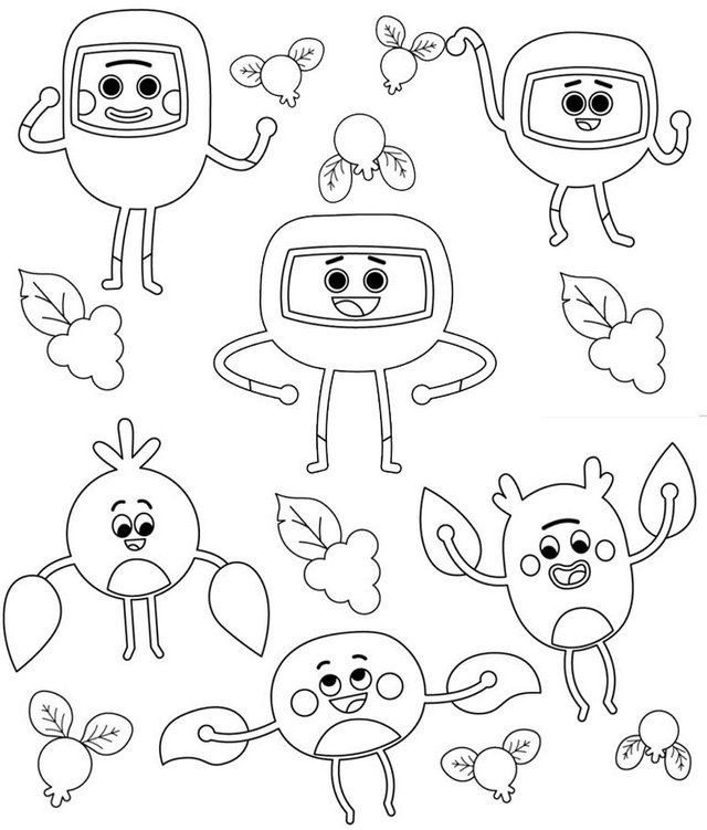 The Bumble Nums Make Honking Gooseberry Pie Coloring Page