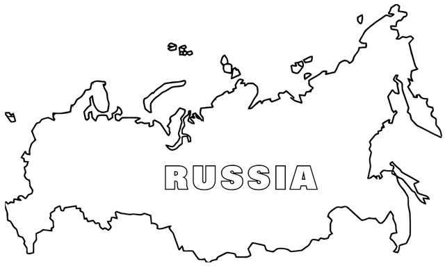 Map of Russia Coloring Pages