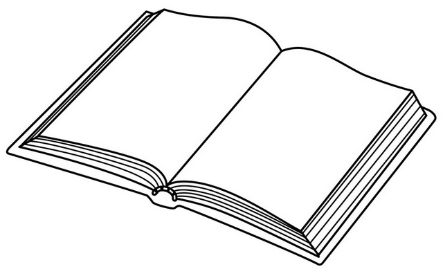 Opening Book Coloring Page