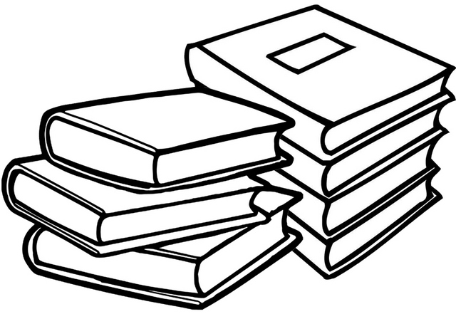 Stack of Books Coloring Page
