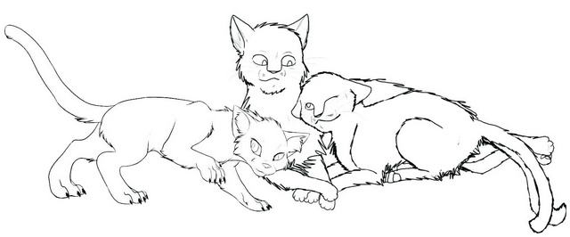 Warrior Cat Long Tail Coloring Page