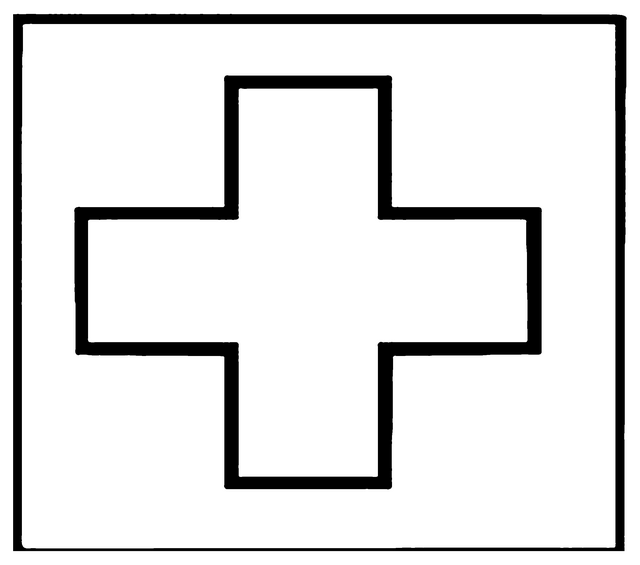 red cross flag coloring page