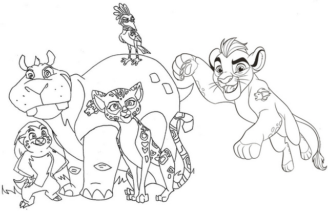 Best Lion Guard Coloring Pages of Kion Bunga Fuli Ono and Beshte
