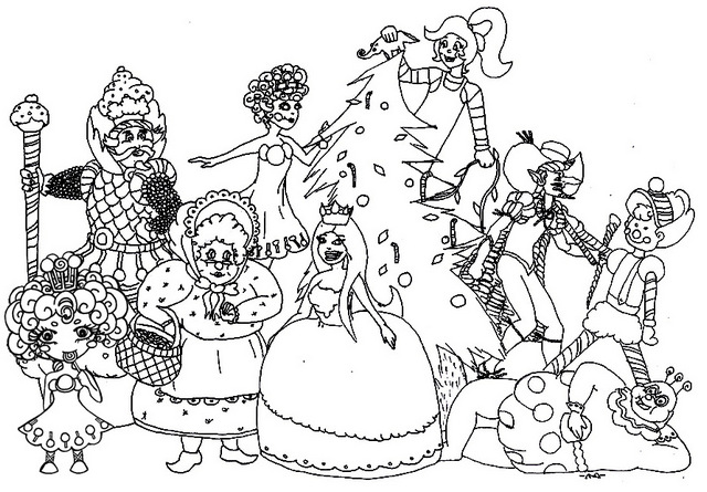 Candyland Characters Coloring Page