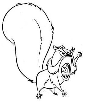 mcsquizzy character from open season coloring page