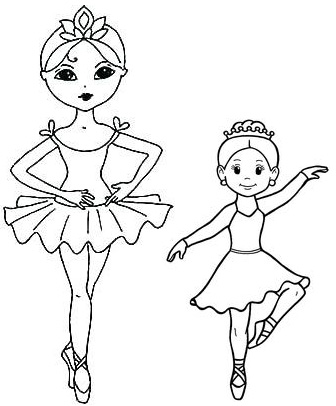Ballet Dance Princess Coloring Page