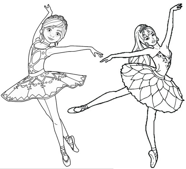 Dancing Princess Coloring Page for girl