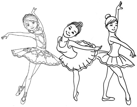 kid ballet dance coloring page