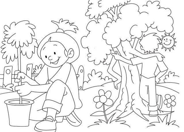 trees are our best friends coloring page of arbor day
