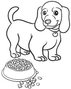 Chubby little puppy dog coloring page