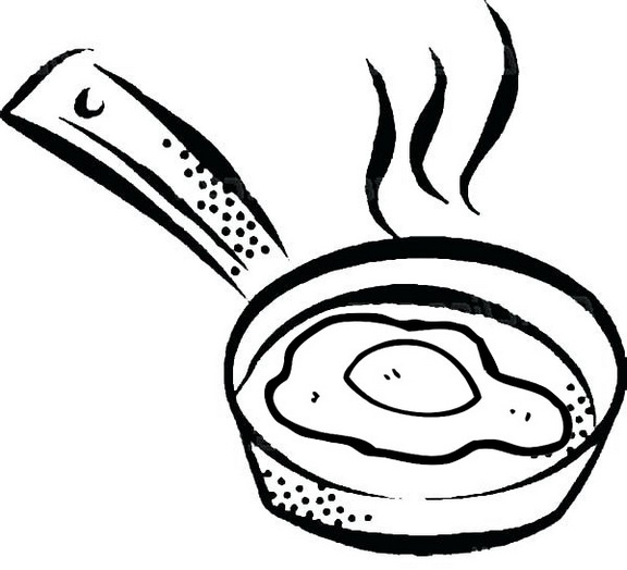 Cook Fried Egg Coloring Page