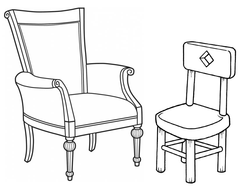 Old Chair Coloring Page