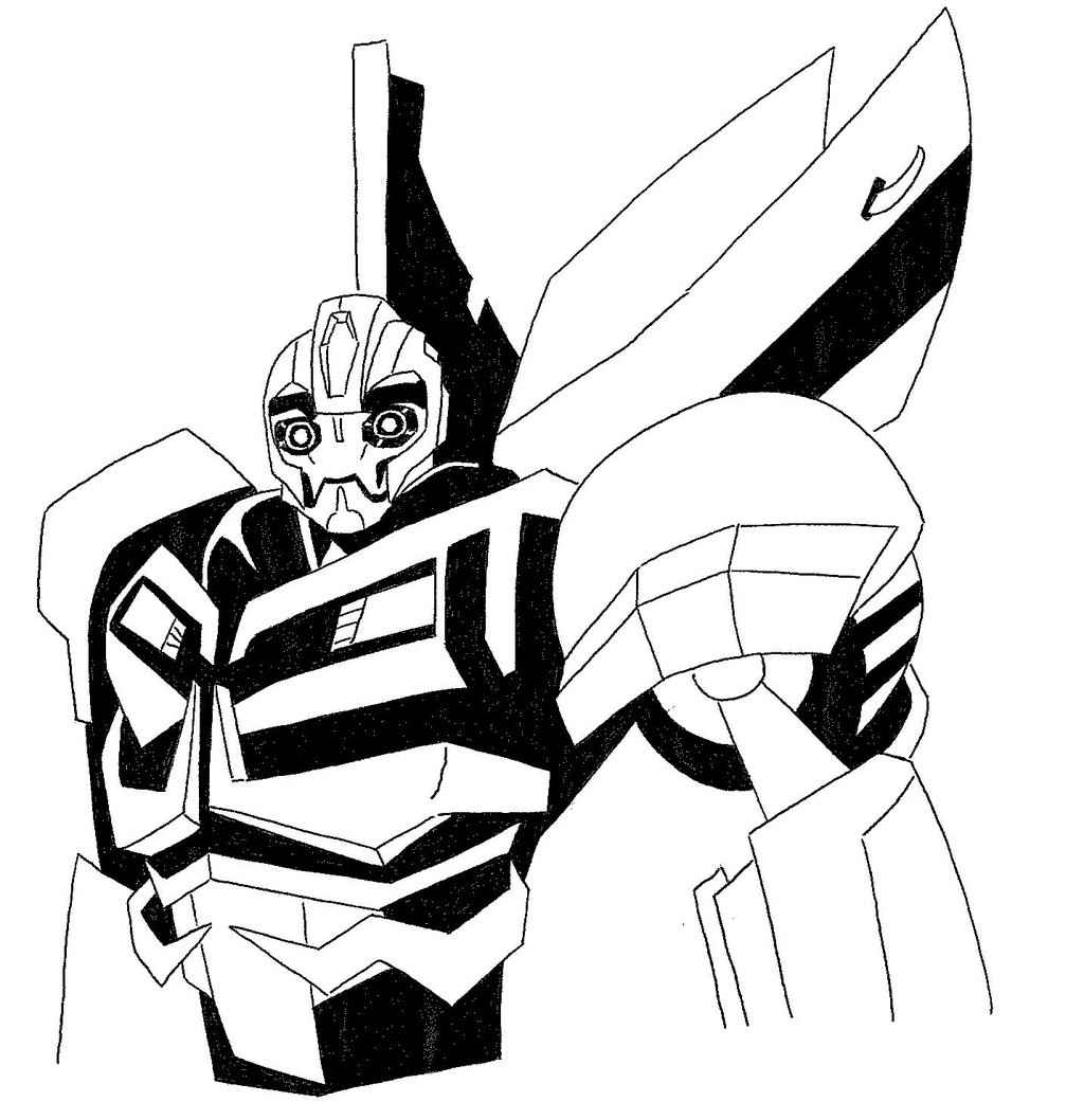 transformers animated bumblebee coloring pages