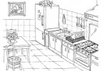 Top 4 Clean and Beautiful Kitchen Coloring Pages