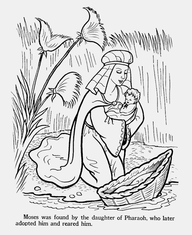 finding-of-baby-moses-colouring-page