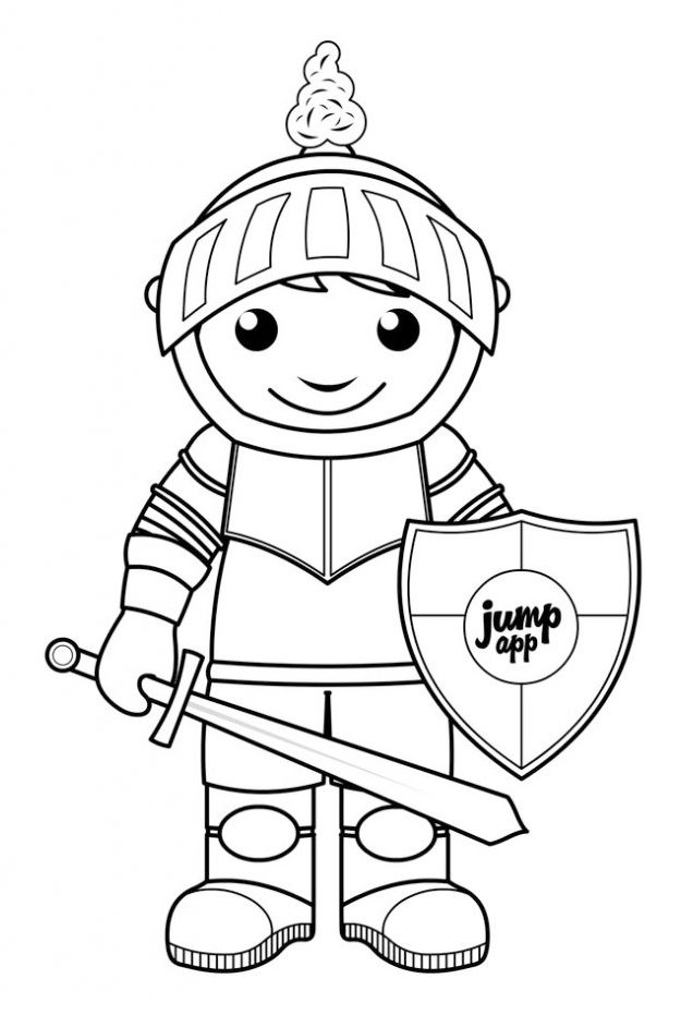 knight-coloring-book