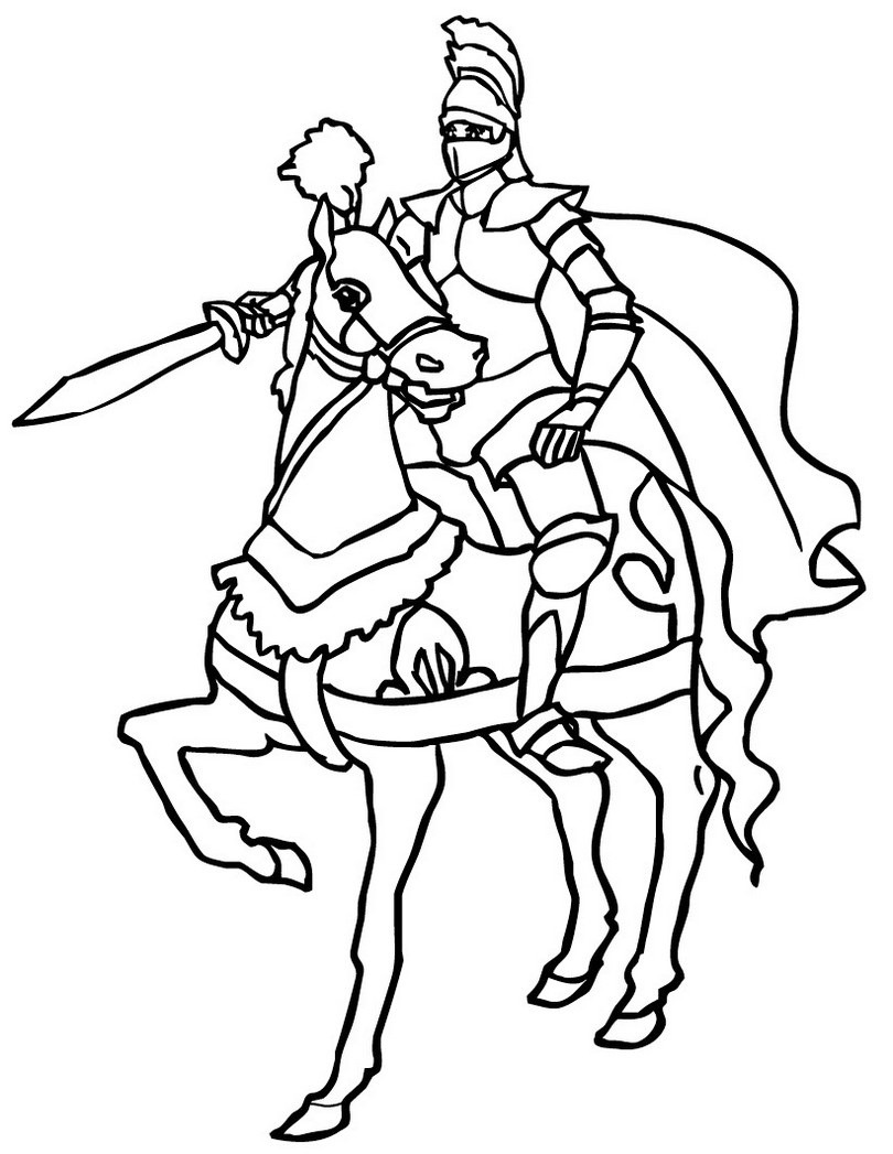 knight-coloring-page-to-print