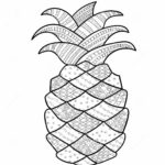 pineapple-fruit-zentangle-print-out-drawing