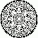 Mosaic-and-Geometric-Flower-Patterns-Coloring-Pages