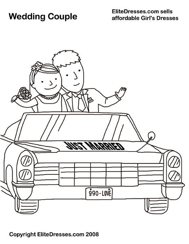 just-married-car-coloring-books