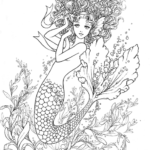 Realistic-Mermaid-Illustrations-Print-Out-Drawing