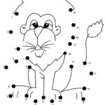 Connect The Dots Of Lion Coloring Sheet Printable