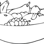 Free Fruit Coloring Food In Bowl Coloring Page Printable