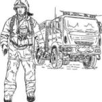 Firefighter Car Coloring Page