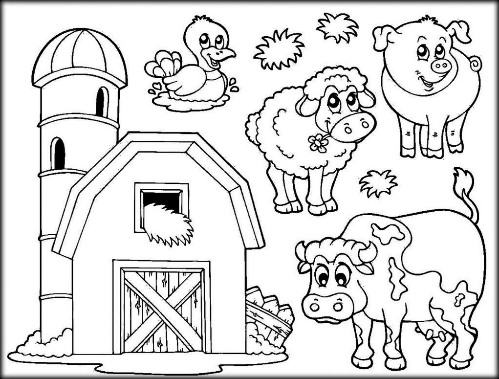 Barn And Farm Animals Coloring Pages Livestock 1