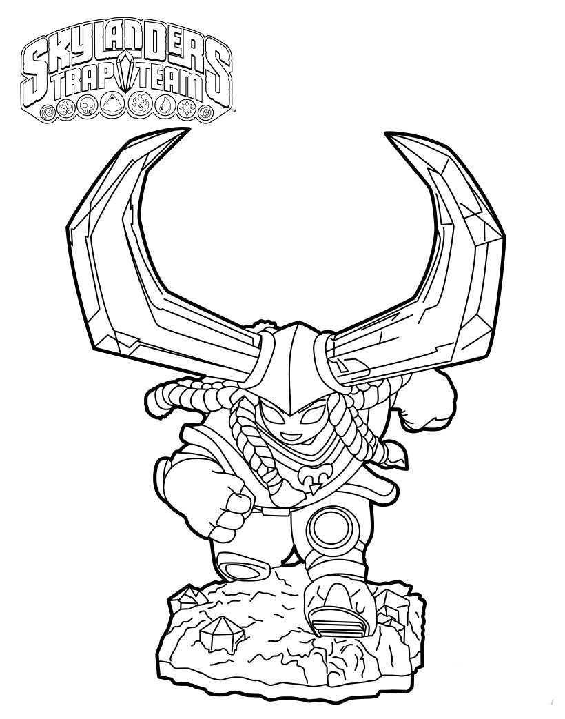 Head Rush From Skylanders Trap Team Coloring Pages